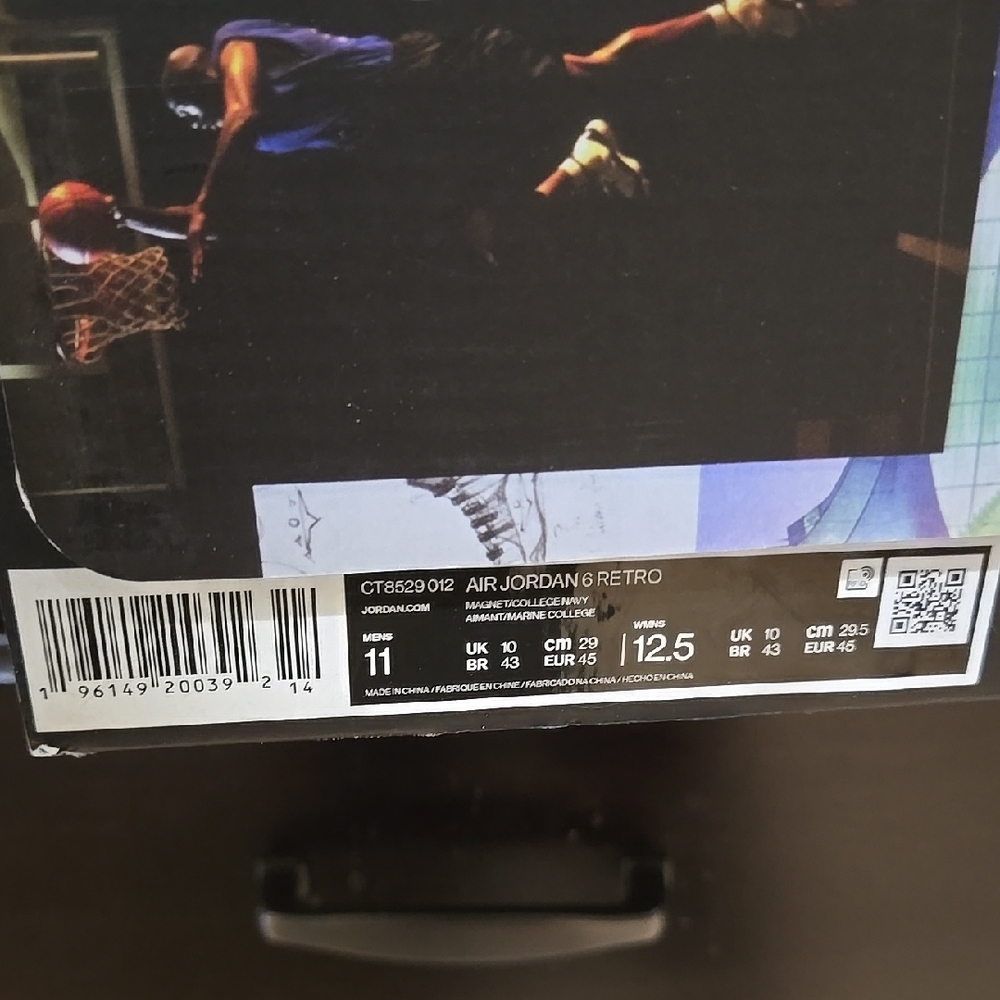Air Jordan 6 Retro Magnet/College Blue Aimant/Marine College - Picture 12 of 12